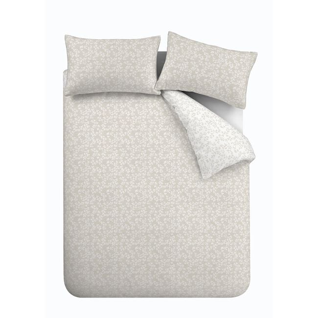 BIANCA SINGLE DUVET COVER Shadow Leaves Natural