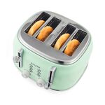 SALTER RETRO GREEN CURVED BODY 4 Slice Toaster