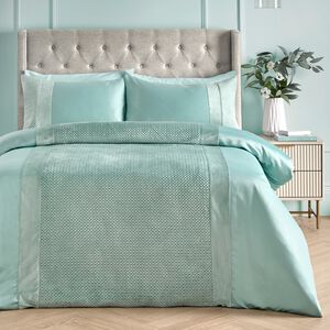 DOUBLE DUVET COVER Soiree Iras Duck Egg