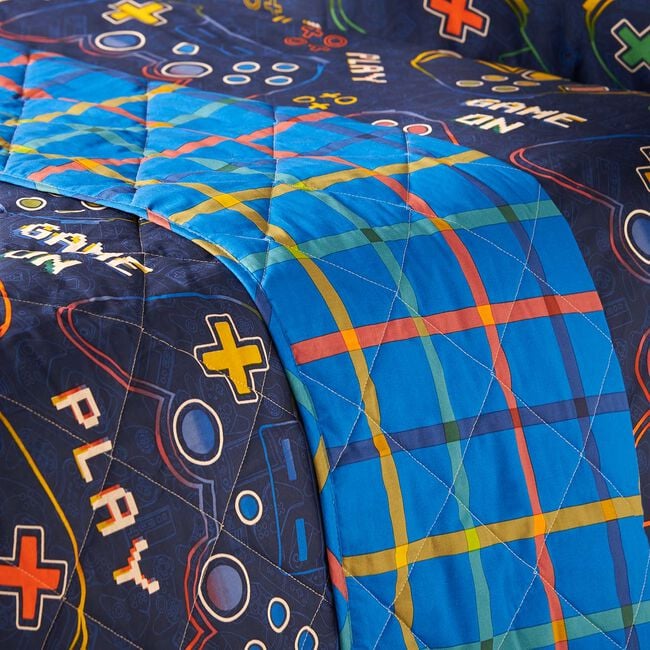 Gaming Check Bedspread 200cm x 220cm