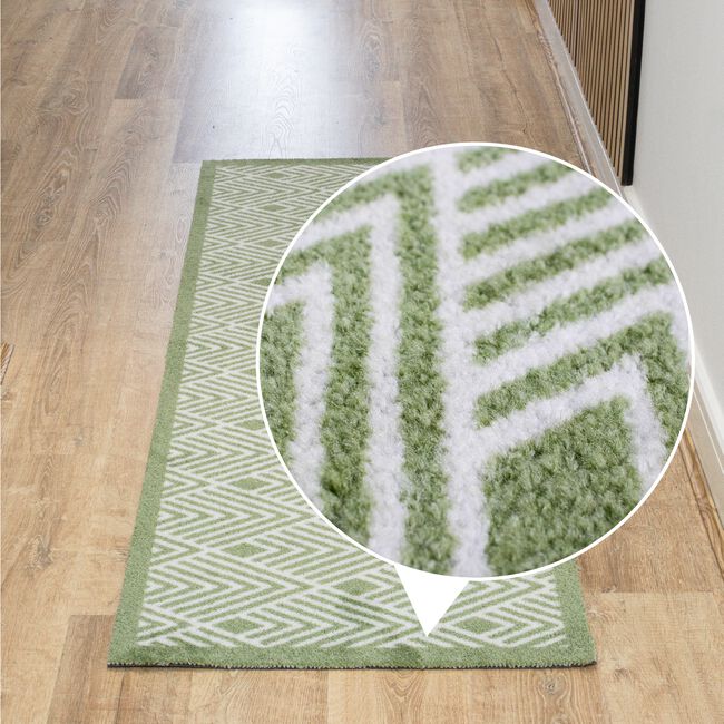 JVL Geo Green Mega Runner 57cm x 150cm