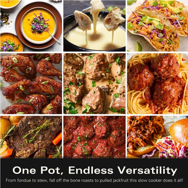 Hamilton Beach 6.5L Digital Black Slow Cooker 