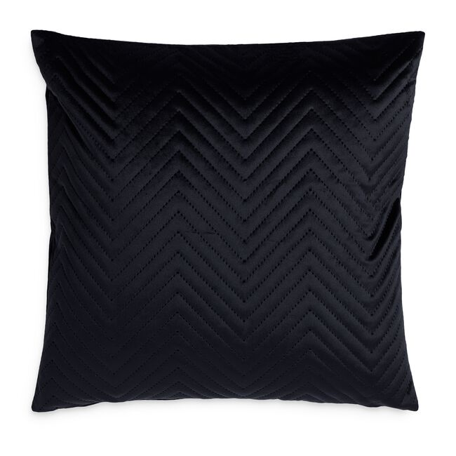 TRIANGLE STITCH BLACK 45x45 Cushion