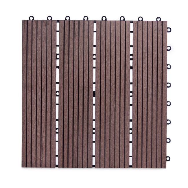 DECK TILE Dark Brown Set Of 4