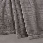 NICOLE DAY ETCHED STRIPE Charcoal 150x200cm Throw