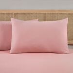 HOUSEWIFE PILLOWCASE PAIR Brushed Cotton Twill Pink