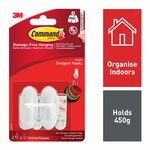 Command 2 Pack Small Plastic Hooks