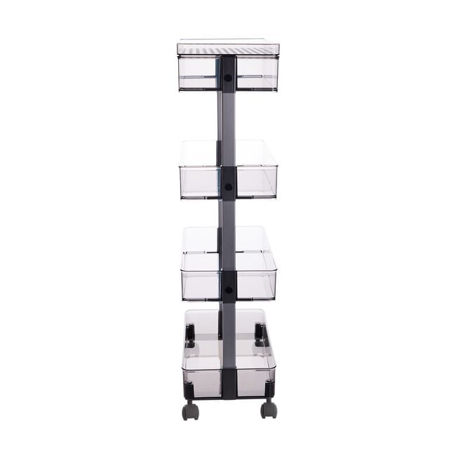 Storage Master 4-Tier Rolling Trolley Cart