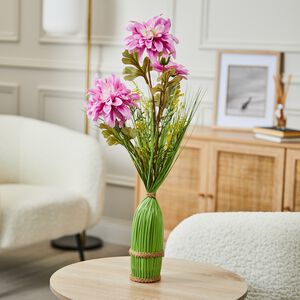 Floral Symphony Pink Chrysanthemum Faux Bouquet