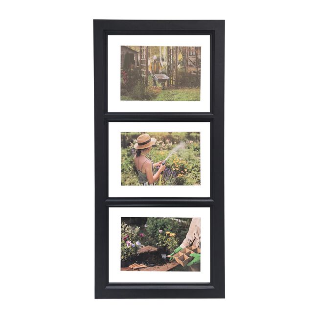 3 Multi Aperture Photo Frame Black