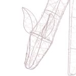 45cm Reindeer Silhouette with Twinkling Lights