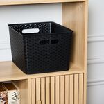 Geometric Storage Basket 19L - Black