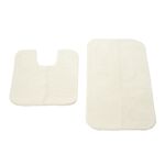 COTTON PLAIN DYE CREAM 2PCE Bathroom Set