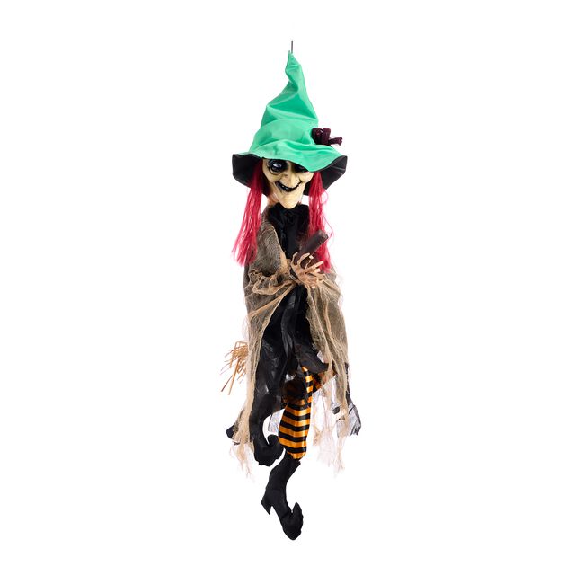 90cm Hanging Witch with Broomstick
