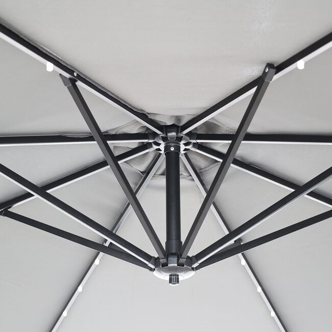 Cantilever Hanging Parasol Grey