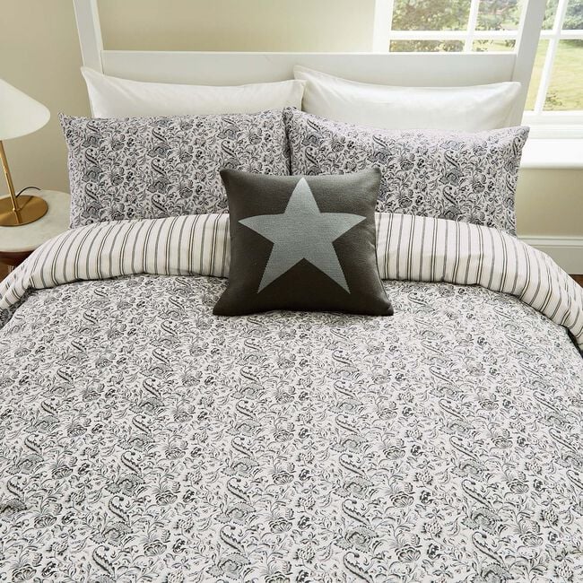 SINGLE DUVET COVER Byron Grey / Linen