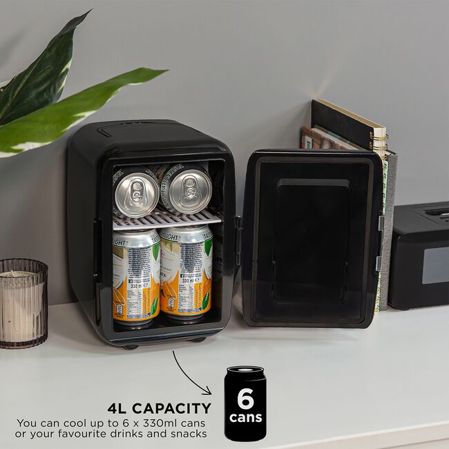 Russell Hobbs 4L Black Mini Cooler/Mini Fridge