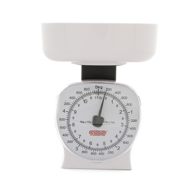 Apollo White Large Mechanical Kitchen Scale