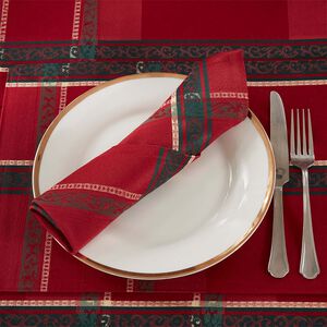 Plaid Damask Placemat 2 Pack - Red