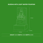 Buddha With Light Garden Water Feature