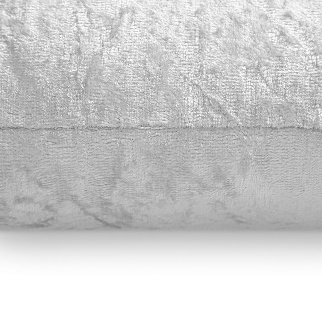 Velvet Crush Draught Excluder Silver 22 x 90cm