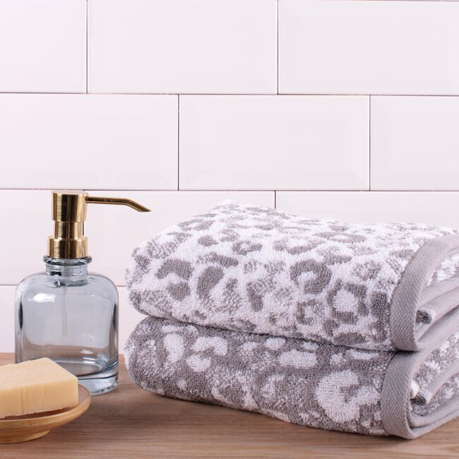 FUSION ANIMAL PRINT GREY 50x90cm Hand Towel  