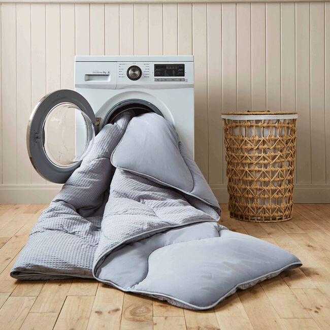 COVERLESS WAFFLE GREY SINGLE 10.5TOG Duvet