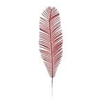 Red Christmas Glitter Fern & Feather Pick