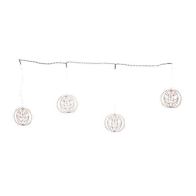 Orange LED Pumpkin Curtain Lights