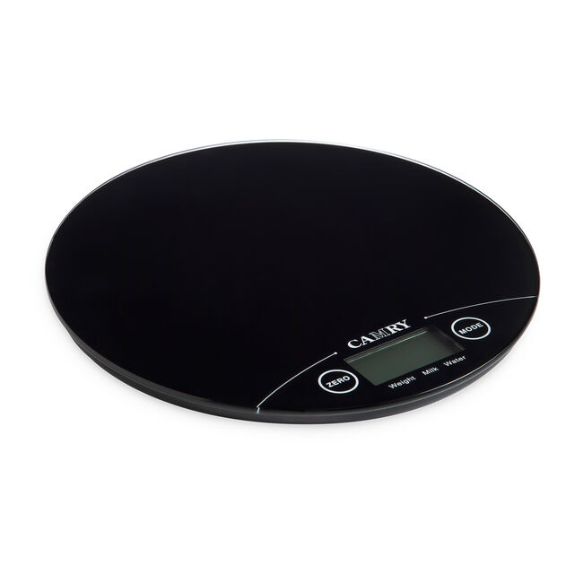 Camry Round Electronic Kitchen Scale - Black