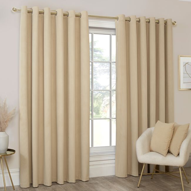 BLACKOUT & THERMAL CORDUROY NATURAL 66x54 Curtain