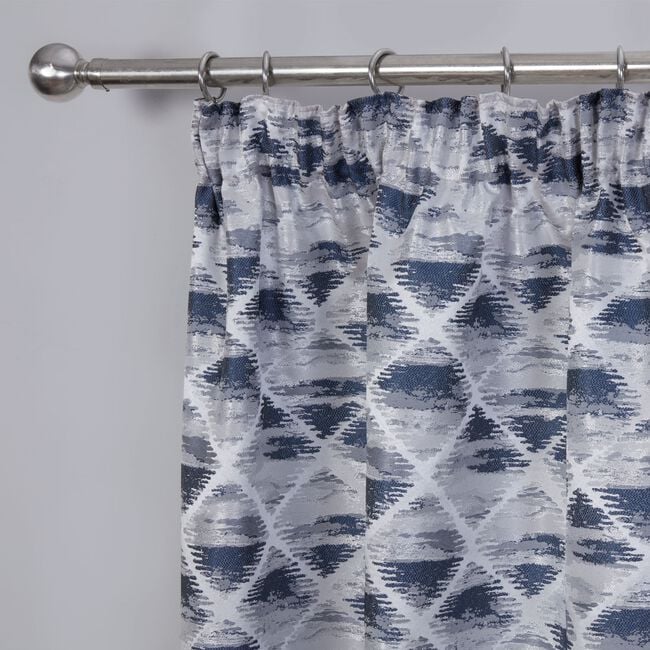 PENCIL PLEAT MOONGLADE NAVY 66x72 Curtain