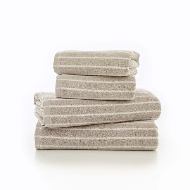 Deyongs Malmo Stripe Hand Towel Stone/White
