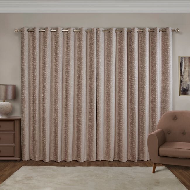 BLACKOUT & THERMAL RUSTIC PUTTY 66x54 Curtain