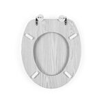 BELDRAY GREY WOOD Effect Toilet Seat