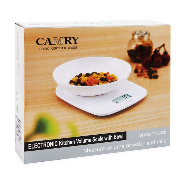 Camry Electronic Kitchen Volume Scale with Bowl