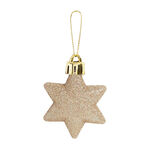 6 Pack Glitter Christmas Stars Tree Decoration