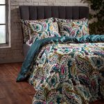 EW BY EDINBURGH SUPER KING SIZE DUVET COVER Aretha Teal/Olive
