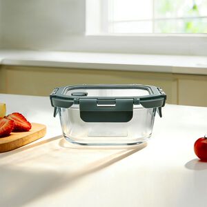 Glona Square 0.8L Glass Food Storage Container