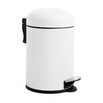 White Sparkle Dome Lid Pedal Bin 3L