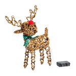 Wicker Baby Reindeer W/ Warm White LED