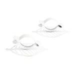 Stockholm White/Gold Curtain Clips 2 