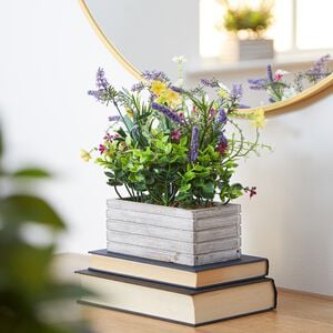 Lavender Floral Arrangement In Planter 33cm