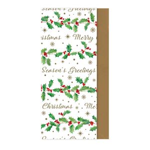 Merry Christmas Wreath Tissue Paper – 8 Sheets
