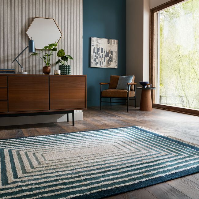 BOUCLE FRAME BLUE 140X200cm Rug
