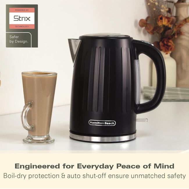 HAMILTON BEACH HARMONY 1.7L Black Kettle
