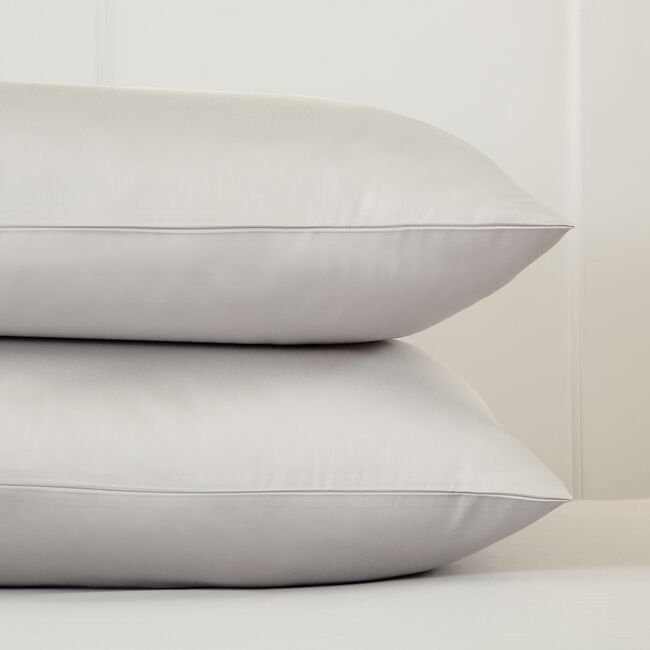 HOUSEWIFE PILLOWCASE PAIR 400 Threadcount Bamboo/Cotton Silver