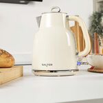 SALTER RETRO CREAM 1.7L Rapid Boil Kettle