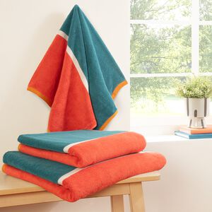 COLOUR BLOCK  TEAL Hand Towel