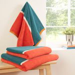 COLOUR BLOCK  TEAL Bath Sheet